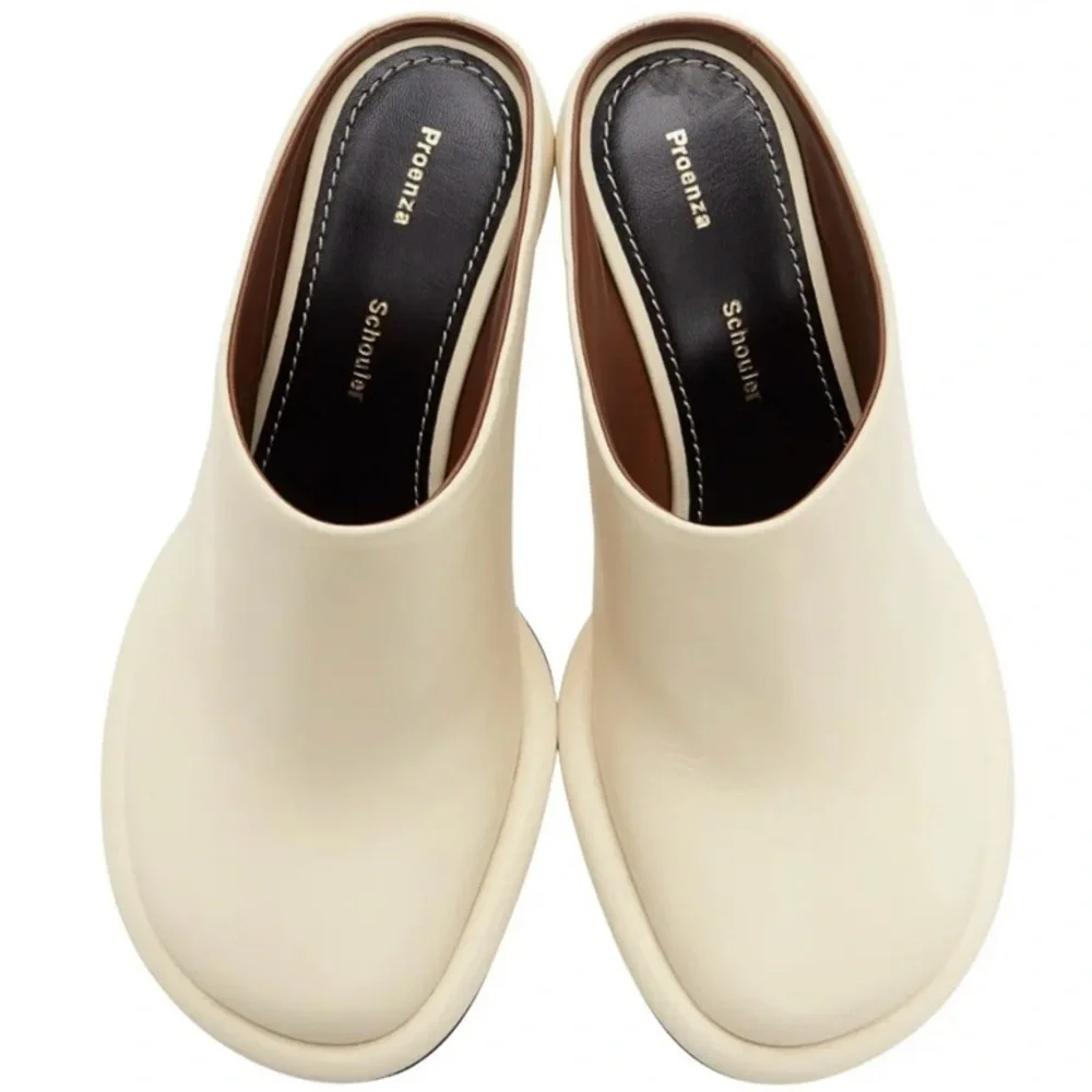 Proenza Schouler Women's Cream Mules - Picture 3 of 6